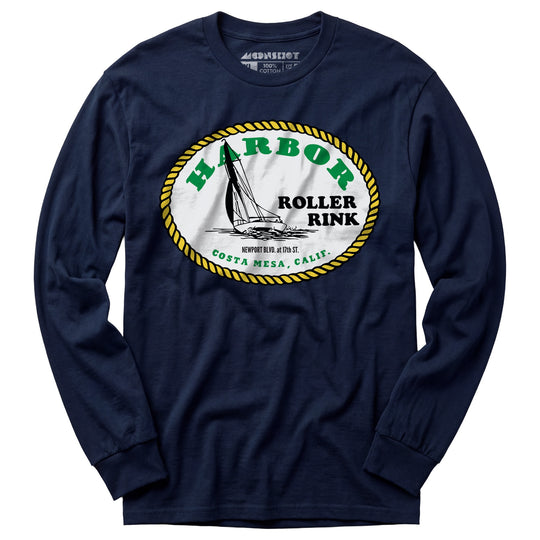 Harbor Roller Rink - Costa Mesa, CA - Vintage Roller Rink - Long Sleeve T-Shirt