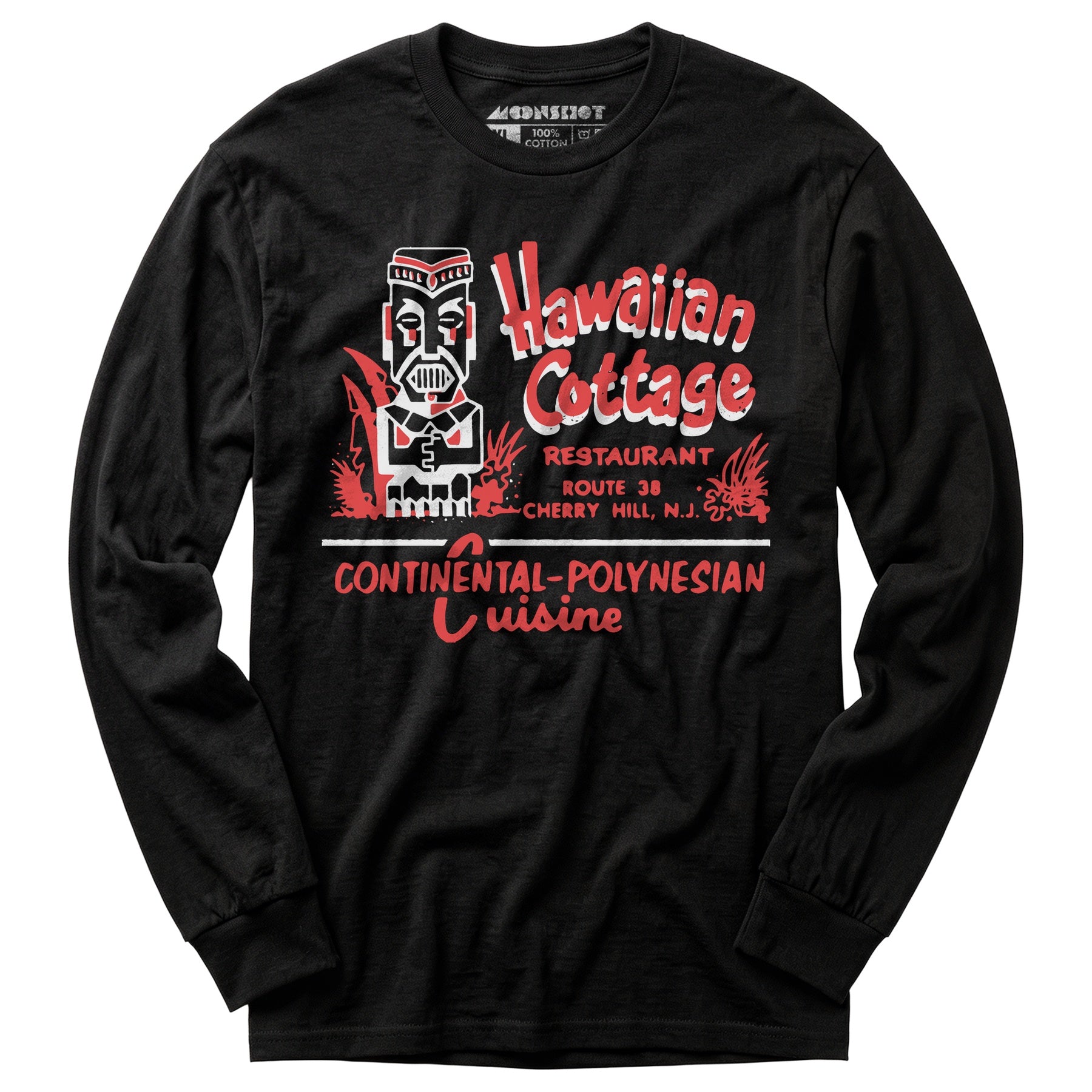 Hawaiian Cottage - Cherry Hill, NJ - Vintage Tiki Bar - Long Sleeve T-Shirt