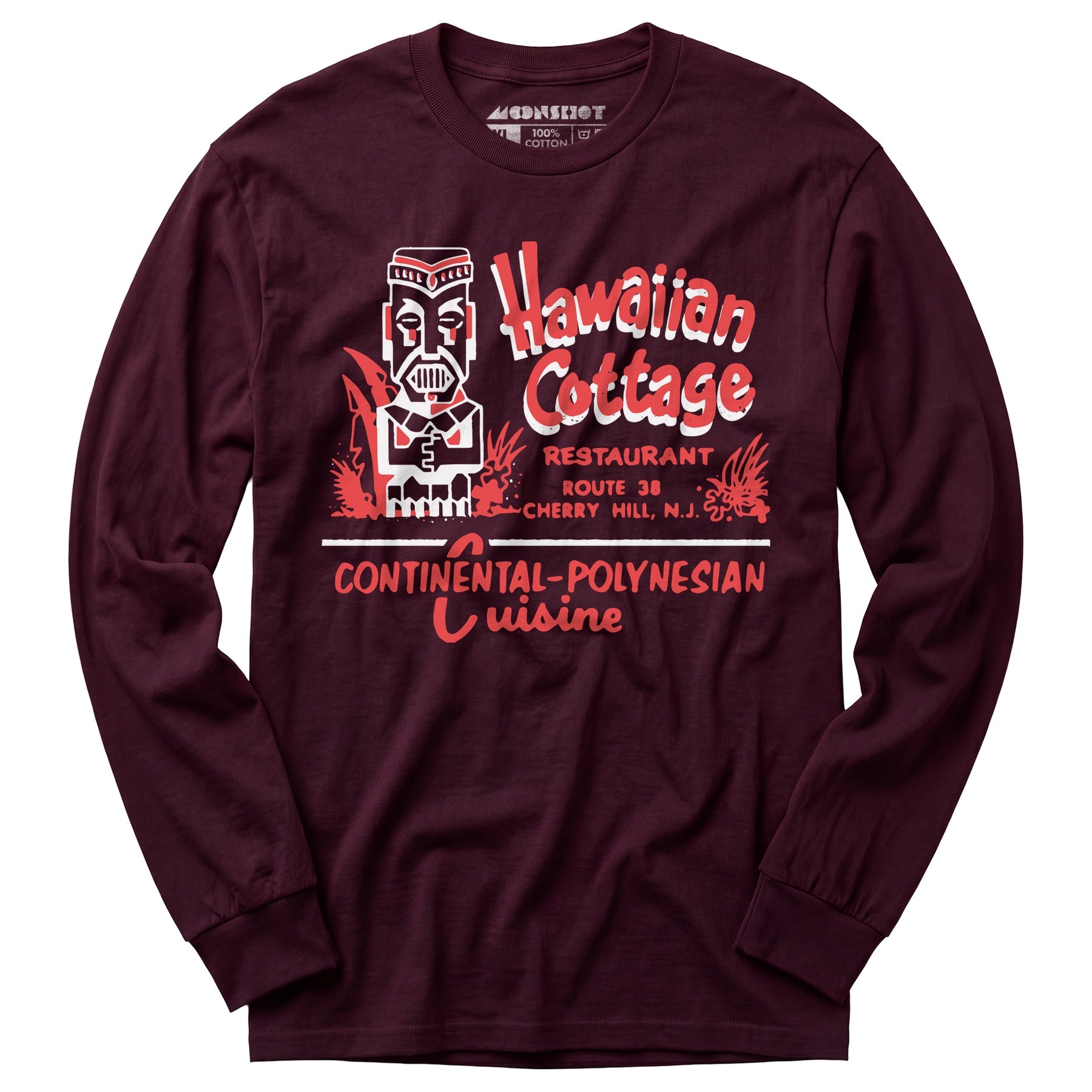 Hawaiian Cottage - Cherry Hill, NJ - Vintage Tiki Bar - Long Sleeve T-Shirt