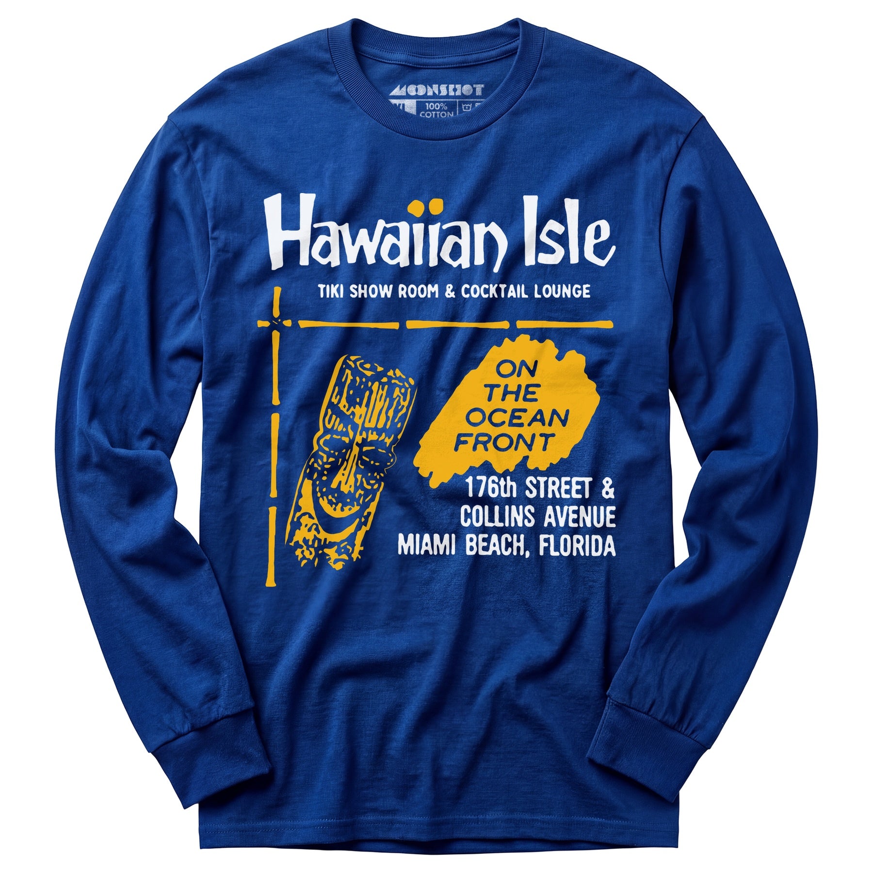 Hawaiian Isle - Miami Beach, FL - Vintage Tiki Bar - Long Sleeve T-Shirt