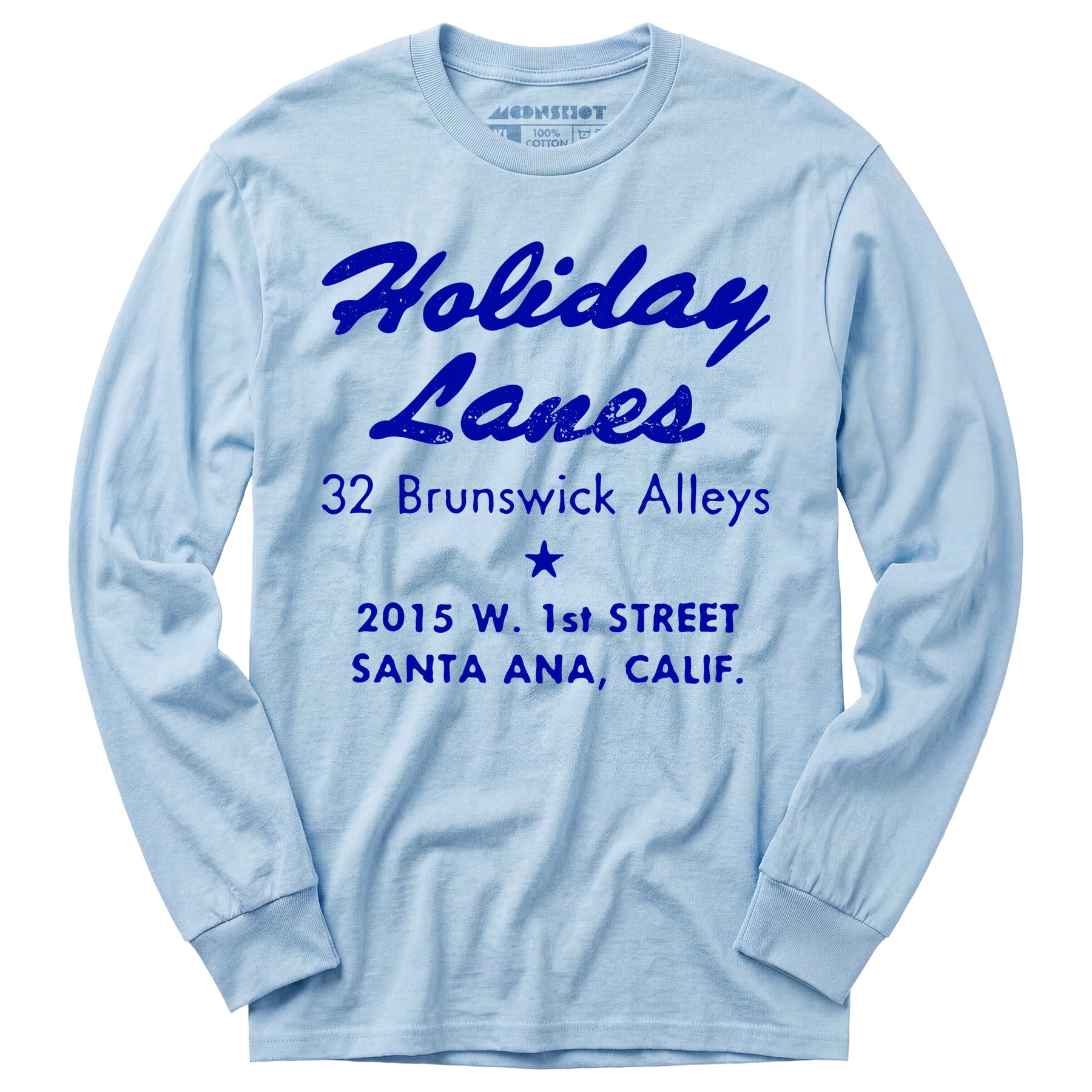 Holiday Lanes - Santa Ana, CA - Vintage Bowling Alley - Long Sleeve T-Shirt