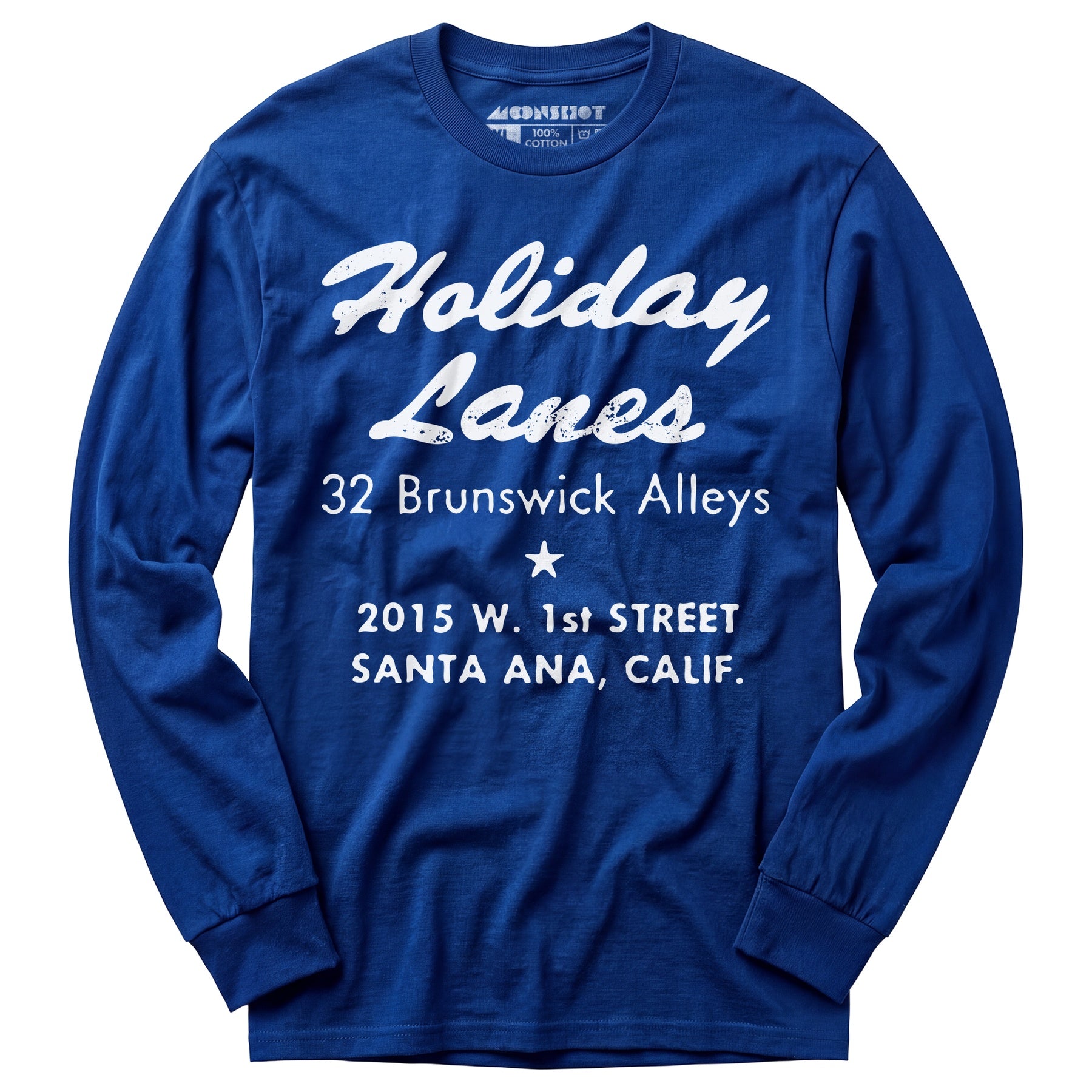 Holiday Lanes - Santa Ana, CA - Vintage Bowling Alley - Long Sleeve T-Shirt
