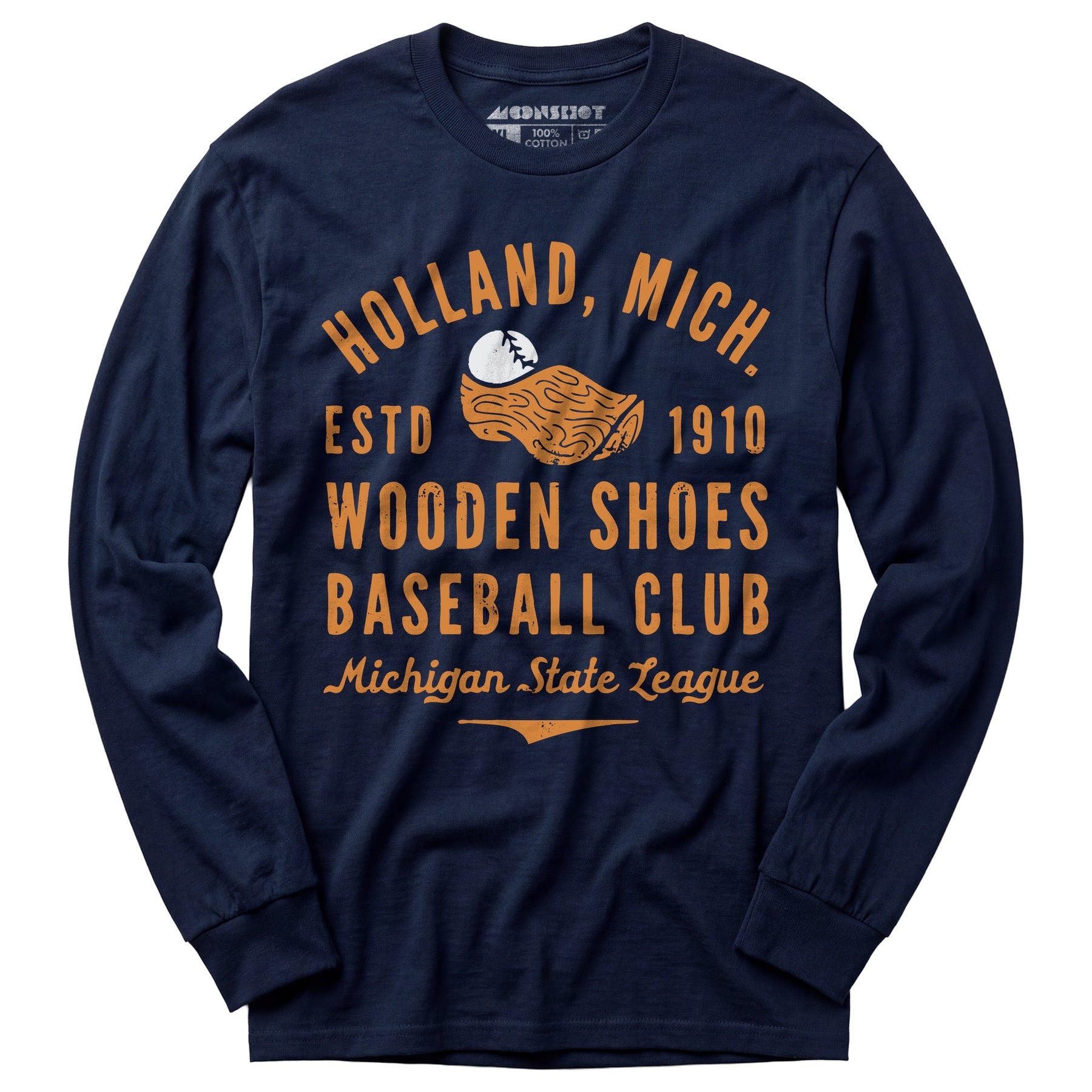 Holland Wooden Shoes - Michigan - Vintage Defunct Baseball Teams - Long Sleeve T-Shirt