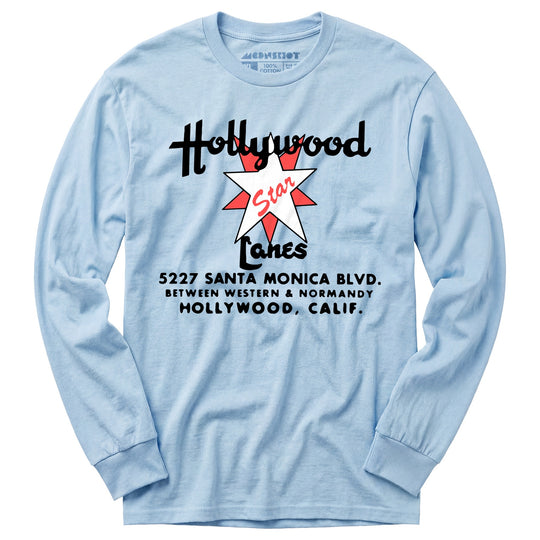 Hollywood Star Lanes v2 - Los Angeles, CA - Vintage Bowling Alley - Long Sleeve T-Shirt