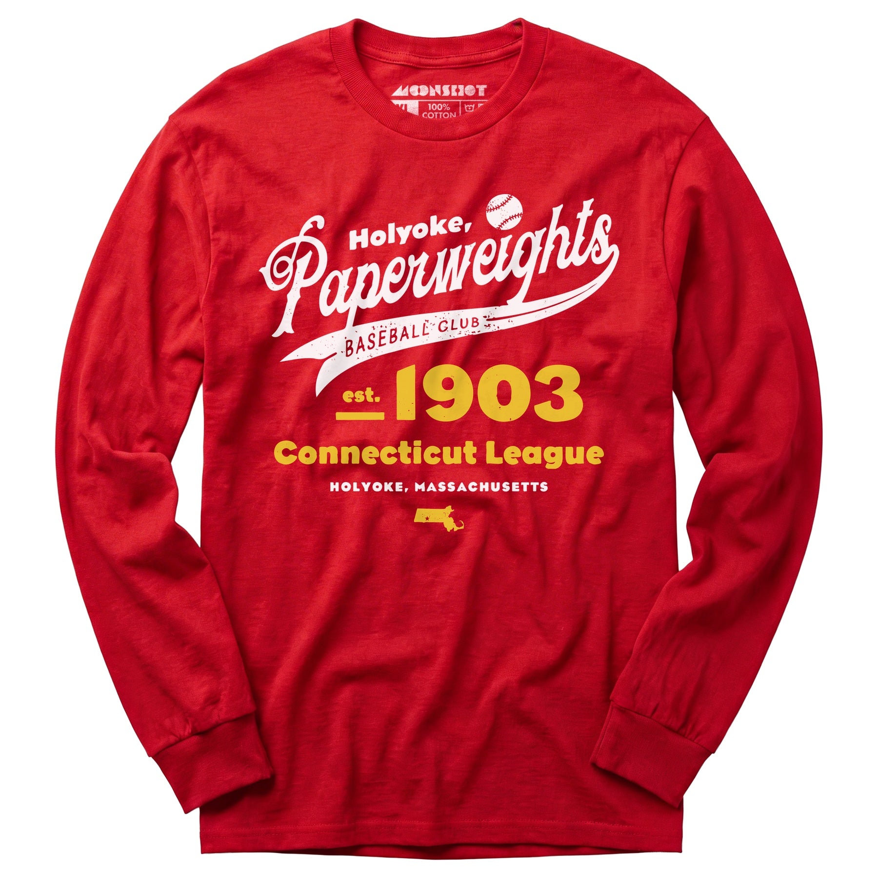 Holyoke Paperweights - Massachusetts - Vintage Defunct Baseball Teams - Long Sleeve T-Shirt
