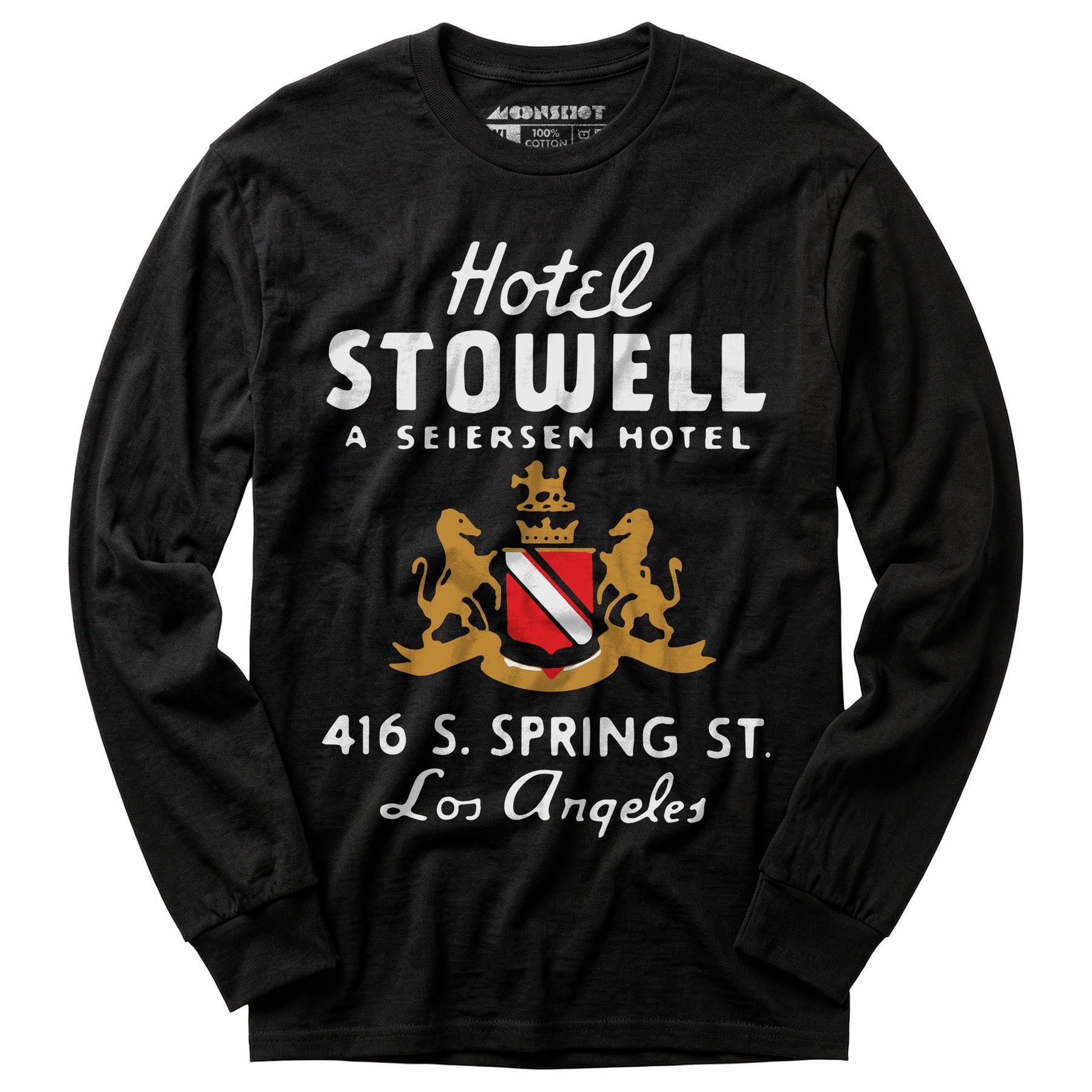 Hotel Stowell - Los Angeles, CA - Vintage Hotel - Long Sleeve T-Shirt