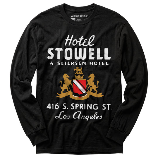Hotel Stowell - Los Angeles, CA - Vintage Hotel - Long Sleeve T-Shirt