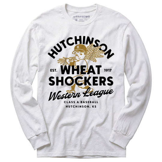 Hutchinson Wheat Shockers - Kansas - Vintage Defunct Baseball Teams - Long Sleeve T-Shirt