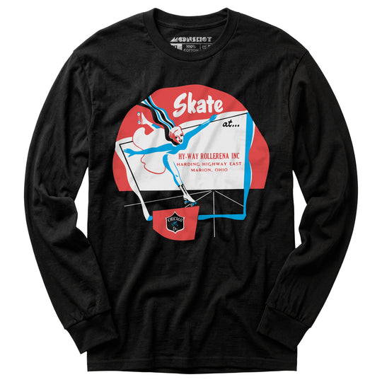 Hy-Way Rollerena - Marion, OH - Vintage Roller Rink - Long Sleeve T-Shirt