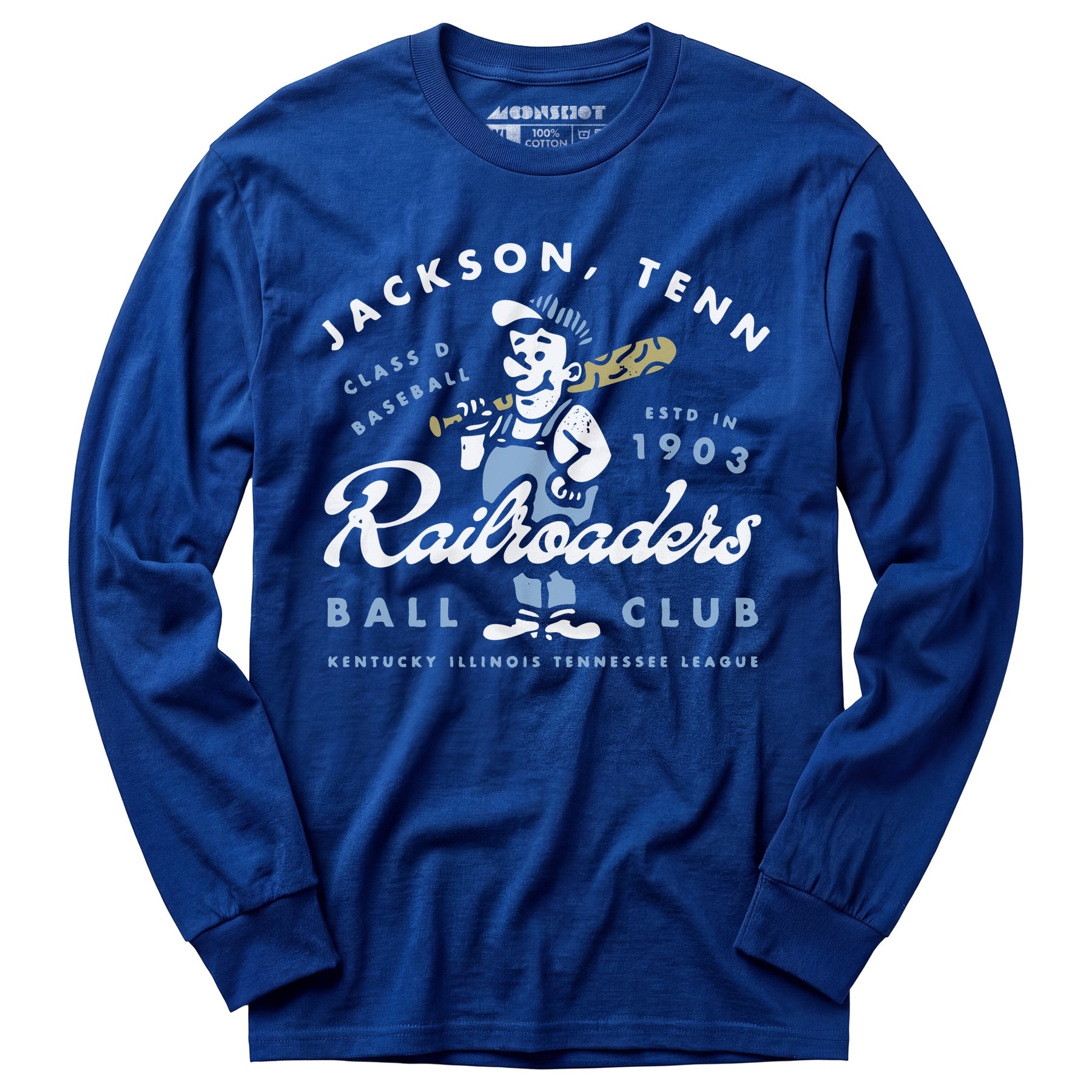 Jackson Railroaders - Tennessee - Vintage Defunct Baseball Teams - Long Sleeve T-Shirt
