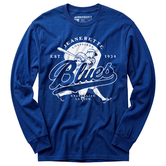 Jeanerette Blues - Louisiana - Vintage Defunct Baseball Teams - Long Sleeve T-Shirt