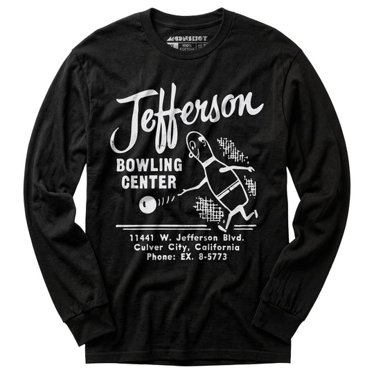 Jefferson Bowling Center - Culver City, CA - Vintage Bowling Alley - Long Sleeve T-Shirt