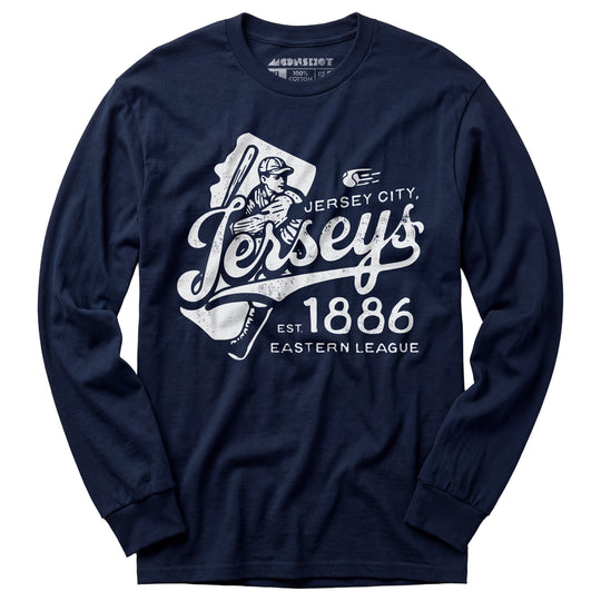 Jersey City Jerseys - New Jersey - Vintage Defunct Baseball Teams - Long Sleeve T-Shirt