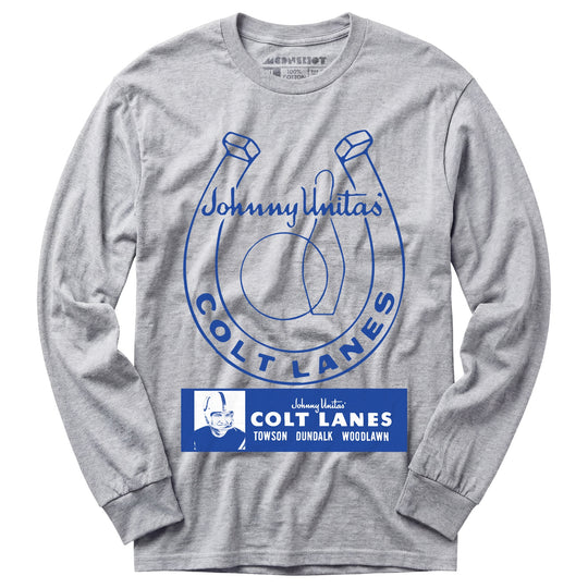 Johnny Unitas Colt Lanes - Maryland - Vintage Bowling Alley - Long Sleeve T-Shirt