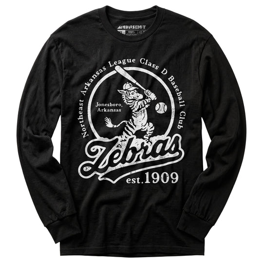 Jonesboro Zebras - Arkansas - Vintage Defunct Baseball Teams - Long Sleeve T-Shirt