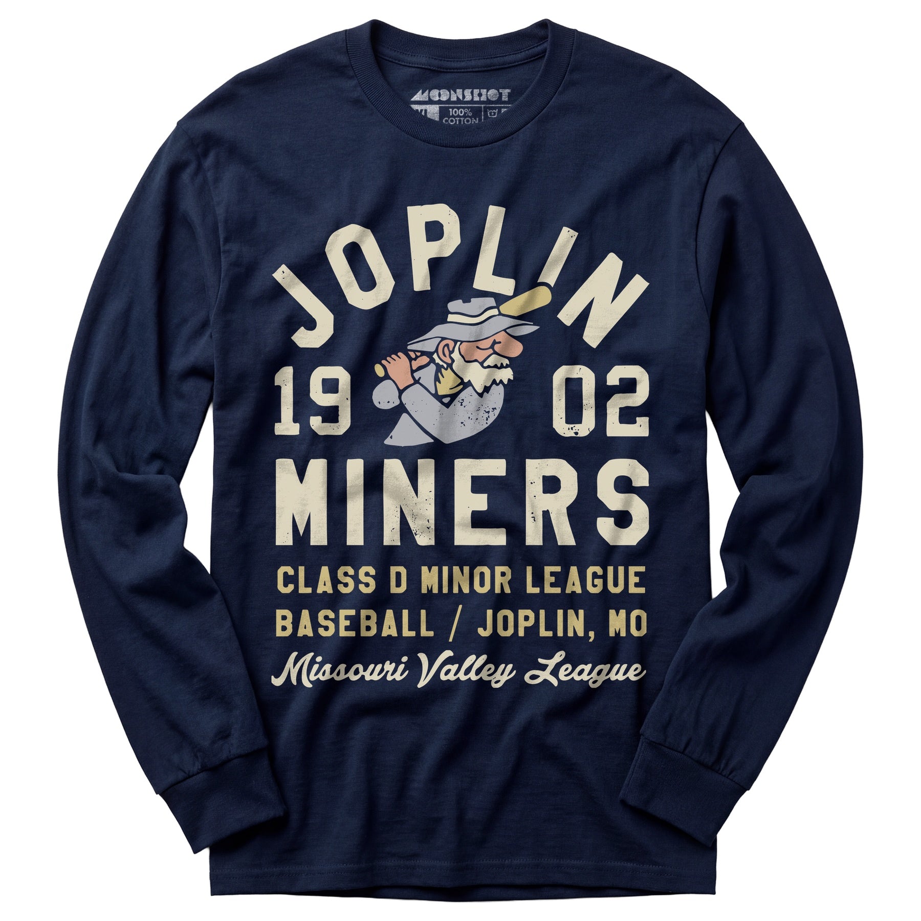 Joplin Miners - Missouri - Vintage Defunct Baseball Teams - Long Sleeve T-Shirt