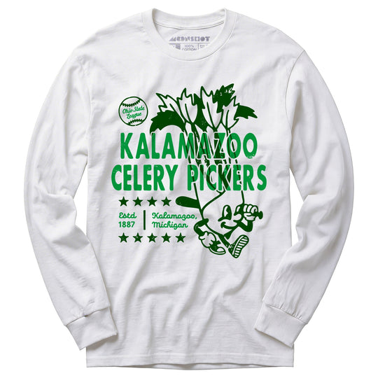 Kalamazoo Celery Pickers - Michigan - Vintage Defunct Baseball Teams - Long Sleeve T-Shirt