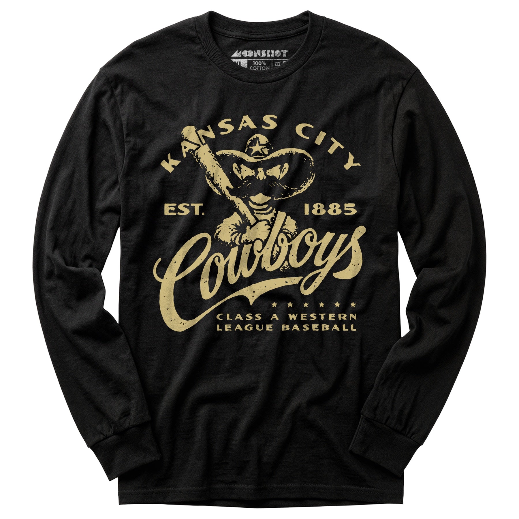 Kansas City Cowboys - Missouri - Vintage Defunct Baseball Teams - Long Sleeve T-Shirt