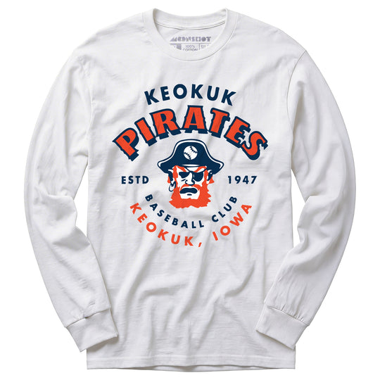 Keokuk Pirates - Iowa - Vintage Defunct Baseball Teams - Long Sleeve T-Shirt