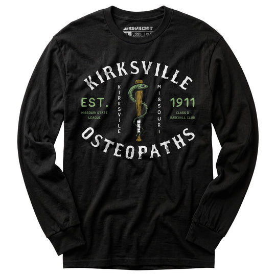 Kirksville Osteopaths - Missouri - Vintage Defunct Baseball Teams - Long Sleeve T-Shirt