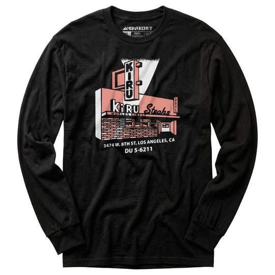 Kiru Steaks - Los Angeles, CA - Vintage Restaurant - Long Sleeve T-Shirt