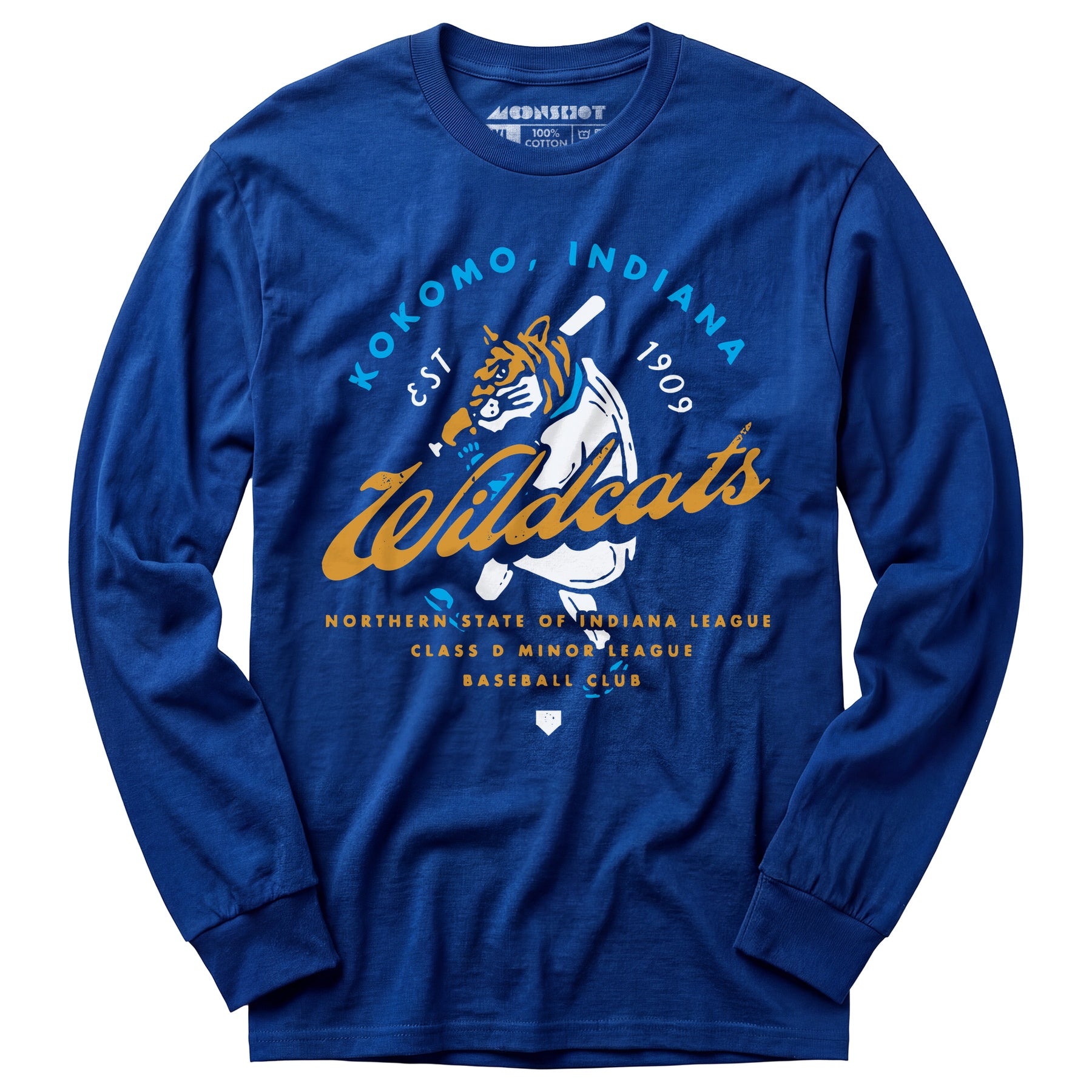 Kokomo Wildcats - Indiana - Vintage Defunct Baseball Teams - Long Sleeve T-Shirt