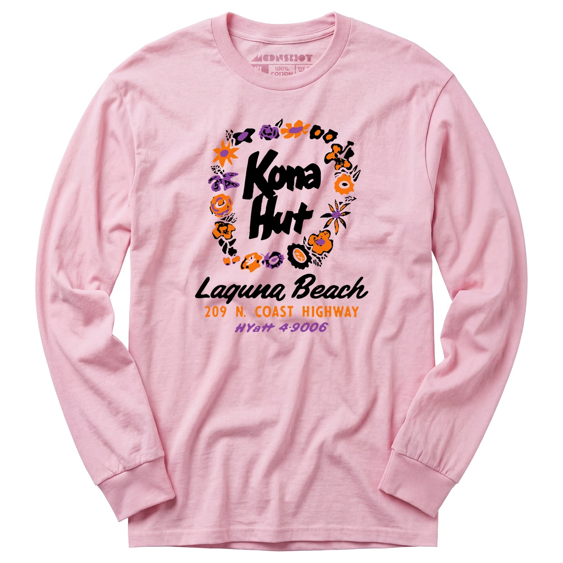 Kona Hut - Laguna Beach, CA - Vintage Tiki Bar - Long Sleeve T-Shirt