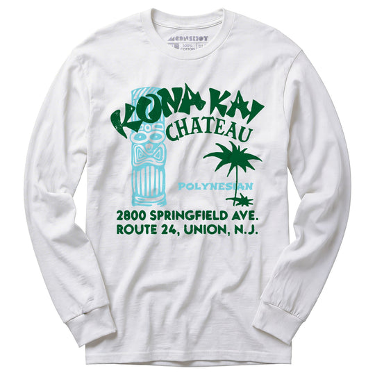 Kona Kai Chateau - Union, NJ - Vintage Tiki Bar - Long Sleeve T-Shirt