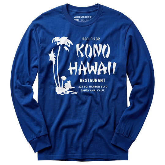 Kono Hawaii - Santa Ana, CA - Vintage Tiki Bar - Long Sleeve T-Shirt