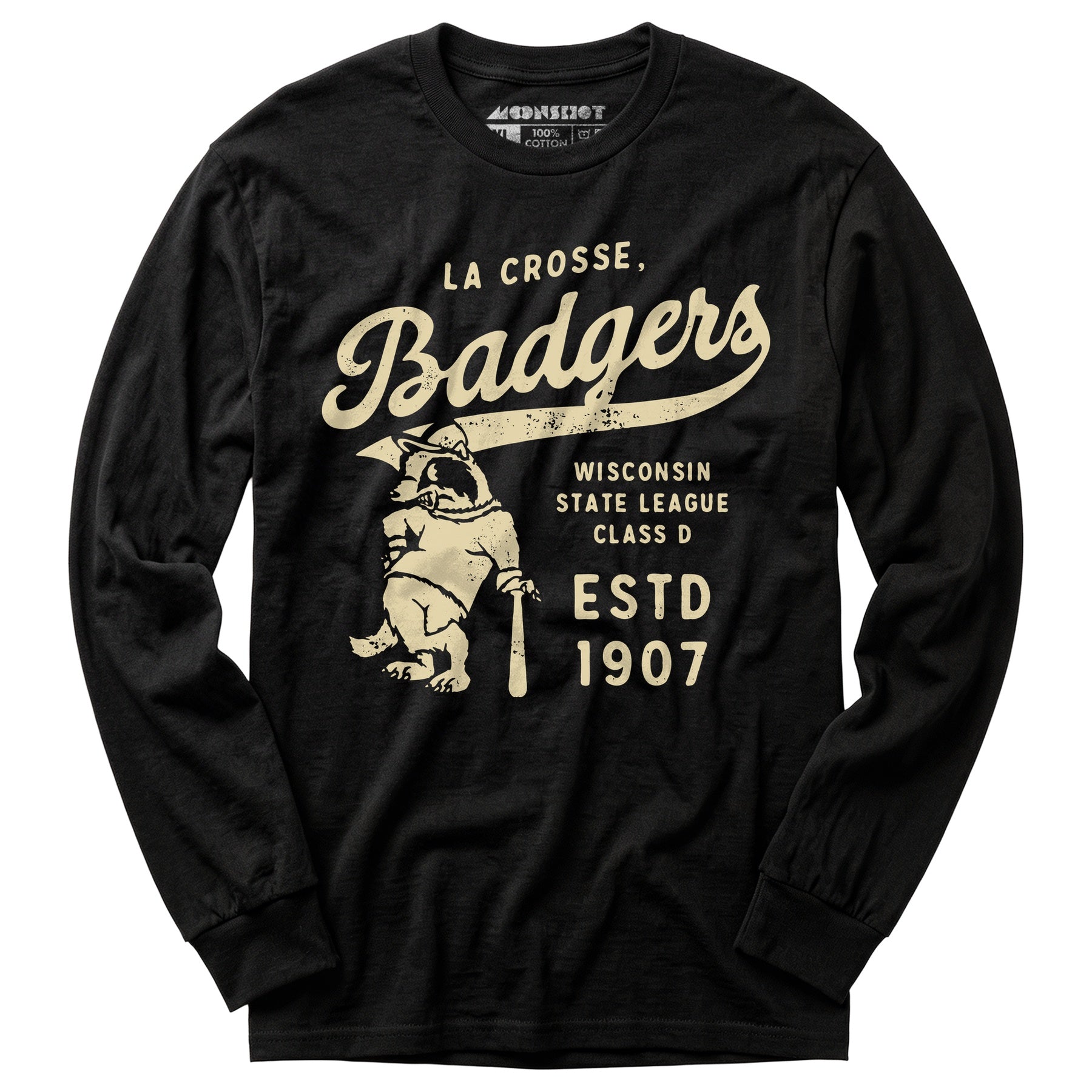 La Crosse Badgers - Wisconsin - Vintage Defunct Baseball Teams - Long Sleeve T-Shirt