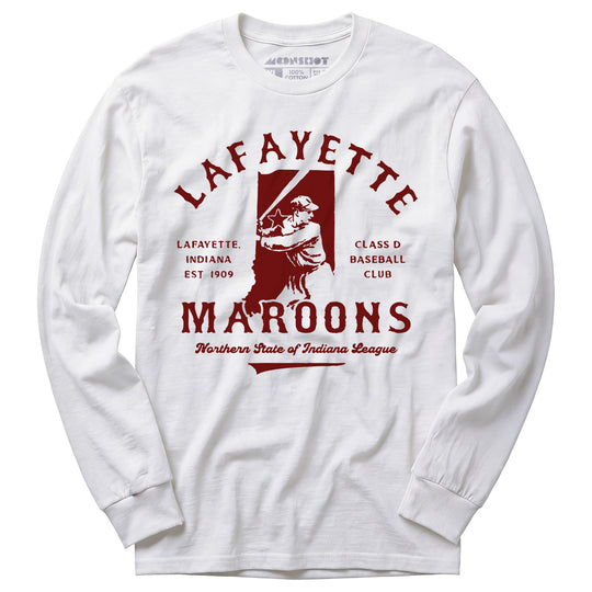 Lafayette Maroons - Indiana - Vintage Defunct Baseball Teams - Long Sleeve T-Shirt