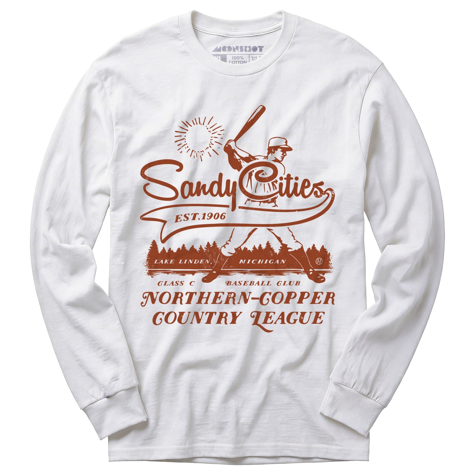 Lake Linden Sandy Cities - Michigan - Vintage Defunct Baseball Teams - Long Sleeve T-Shirt