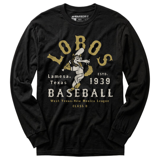 Lamesa Lobos - Texas - Vintage Defunct Baseball Teams - Long Sleeve T-Shirt