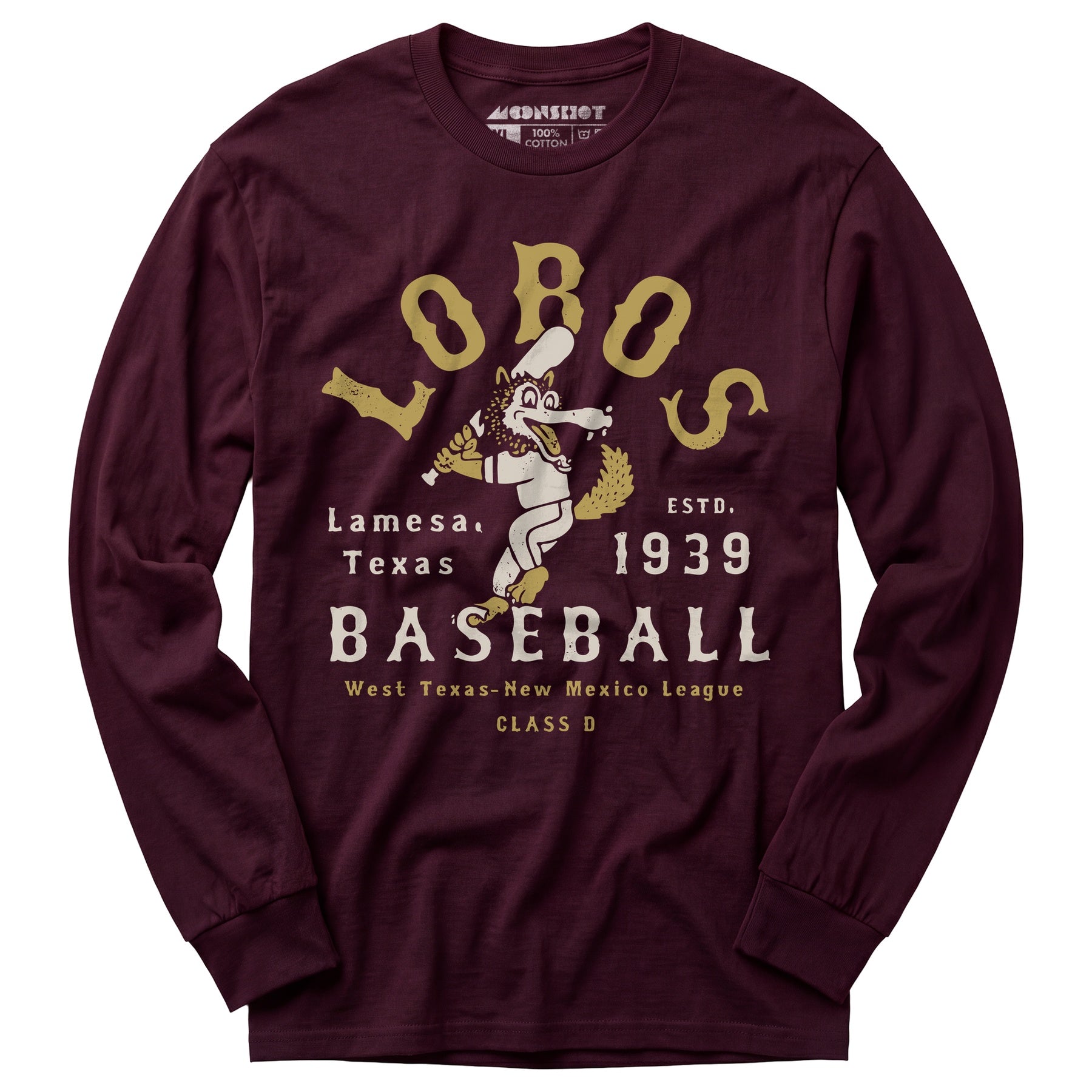 Lamesa Lobos - Texas - Vintage Defunct Baseball Teams - Long Sleeve T-Shirt