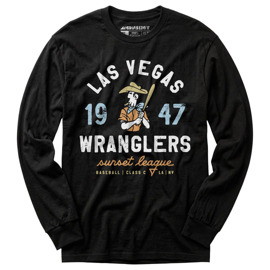 Las Vegas Wranglers - Nevada - Vintage Defunct Baseball Teams - Long Sleeve T-Shirt