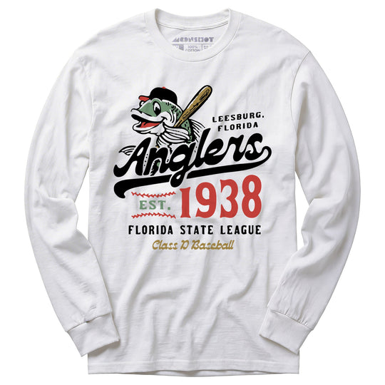 Leesburg Anglers - Florida - Vintage Defunct Baseball Teams - Long Sleeve T-Shirt