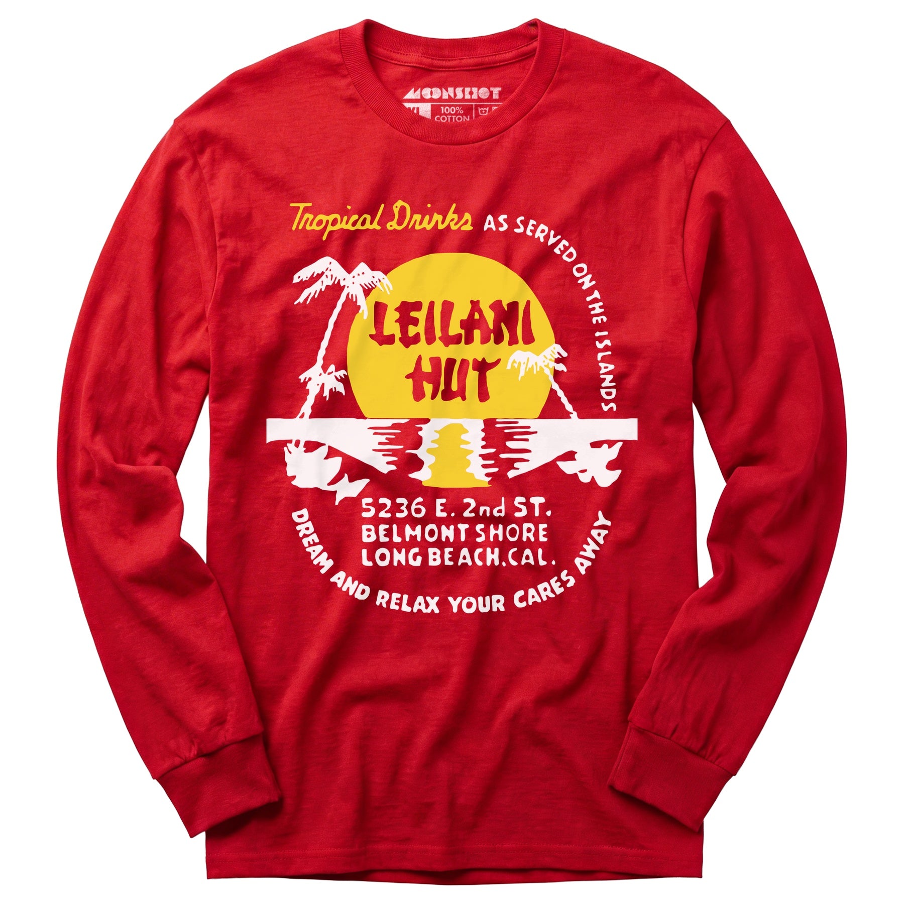 Leilani Hut - Long Beach, CA - Vintage Tiki Bar - Long Sleeve T-Shirt