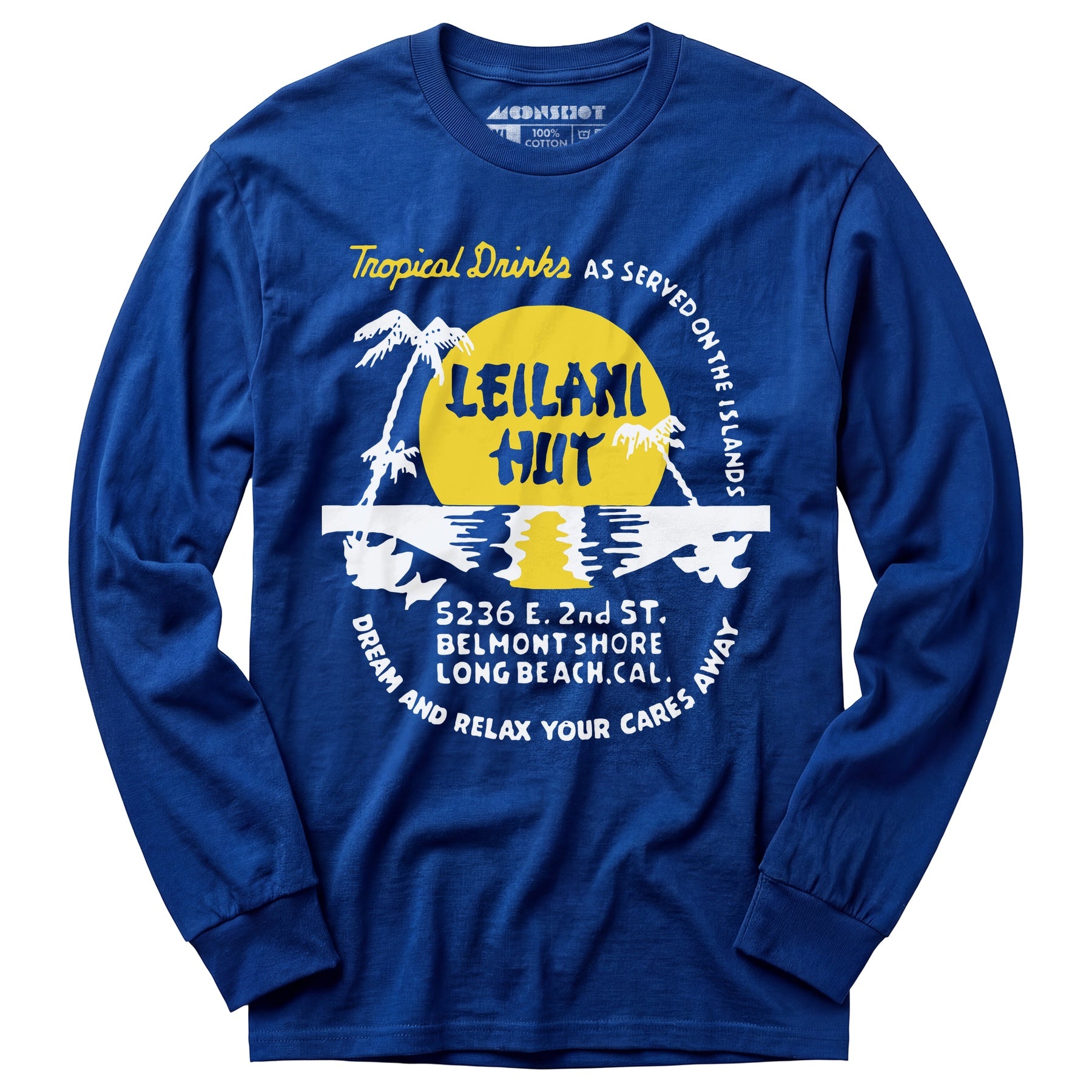 Leilani Hut - Long Beach, CA - Vintage Tiki Bar - Long Sleeve T-Shirt