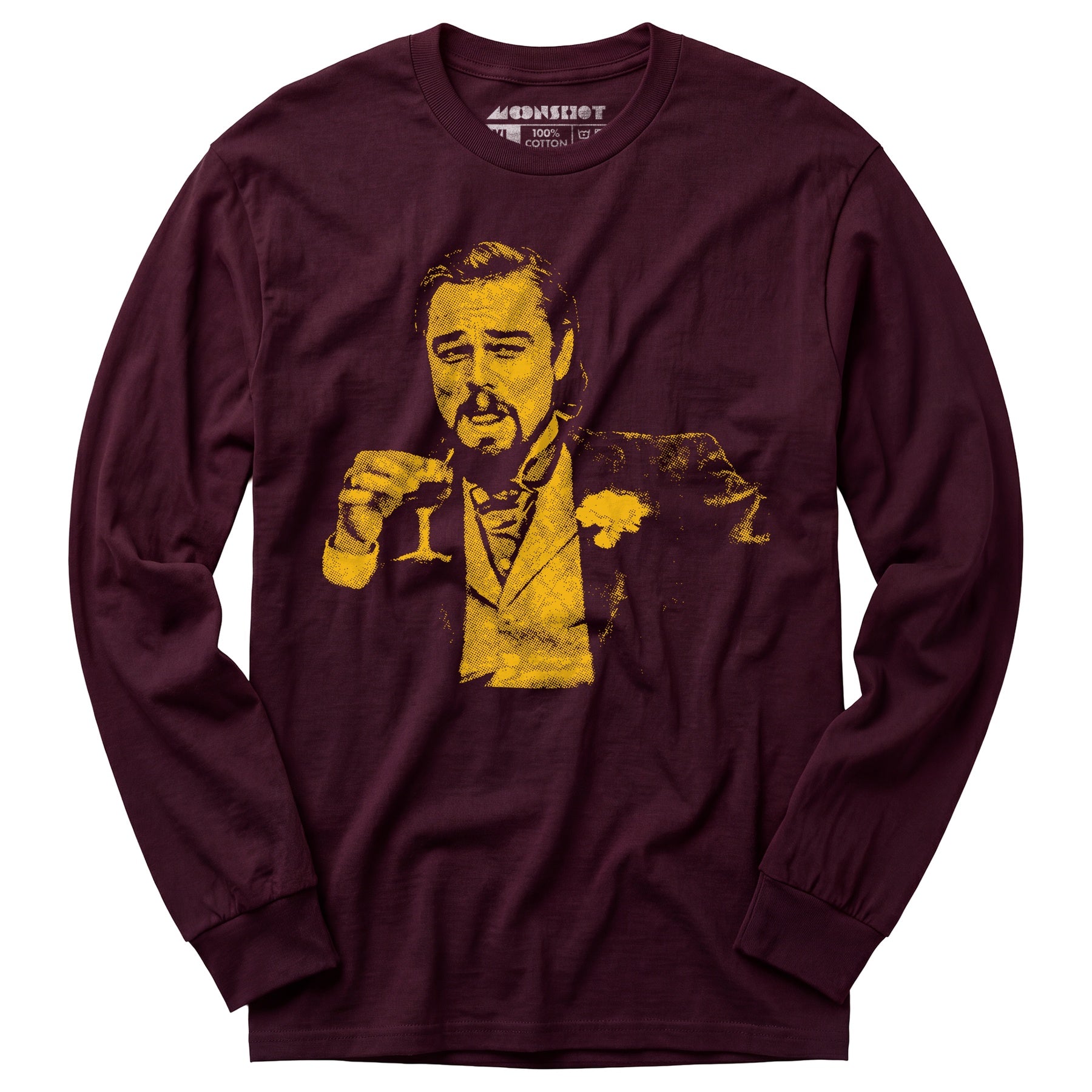 Leonardo DiCaprio Django Laughing Reaction Meme - Long Sleeve T-Shirt