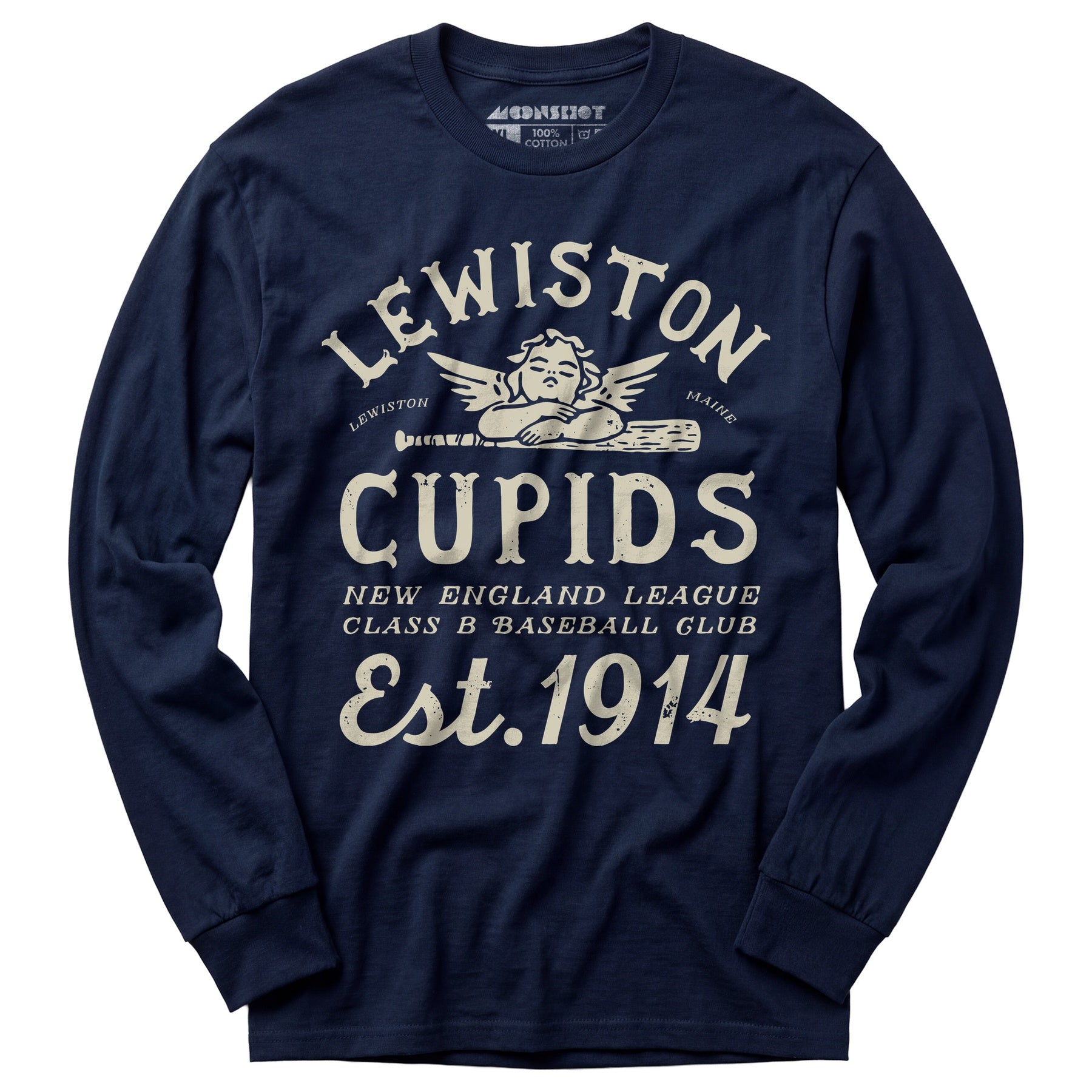 Lewiston Cupids - Maine - Vintage Defunct Baseball Teams - Long Sleeve T-Shirt
