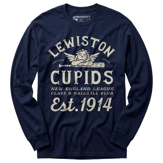 Lewiston Cupids - Maine - Vintage Defunct Baseball Teams - Long Sleeve T-Shirt
