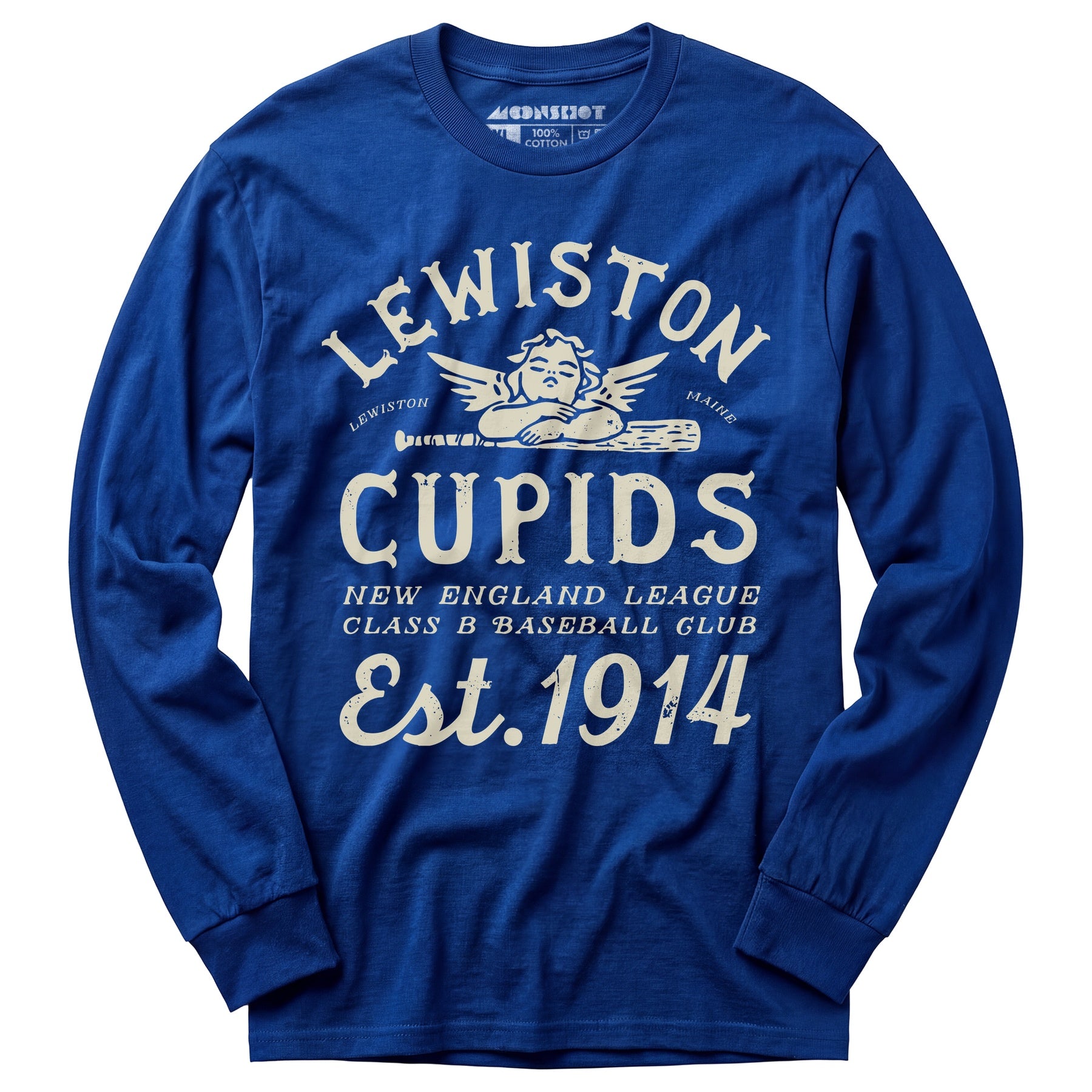 Lewiston Cupids - Maine - Vintage Defunct Baseball Teams - Long Sleeve T-Shirt