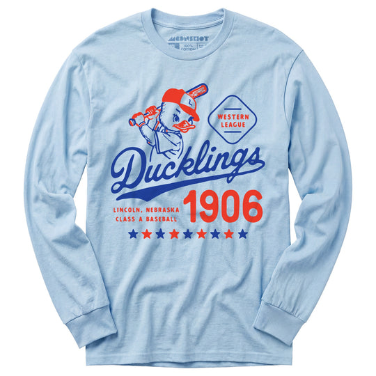 Lincoln Ducklings - Nebraska - Vintage Defunct Baseball Teams - Long Sleeve T-Shirt