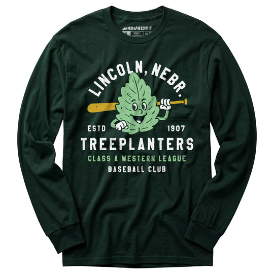 Lincoln Treeplanters - Nebraska - Vintage Defunct Baseball Teams - Long Sleeve T-Shirt