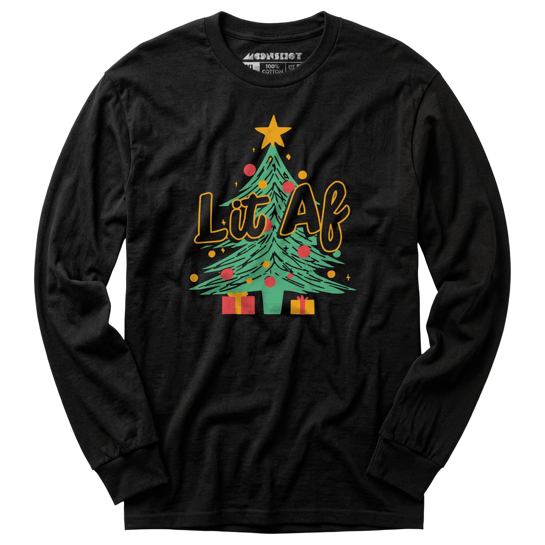 Lit AF Christmas Tree - Long Sleeve T-Shirt