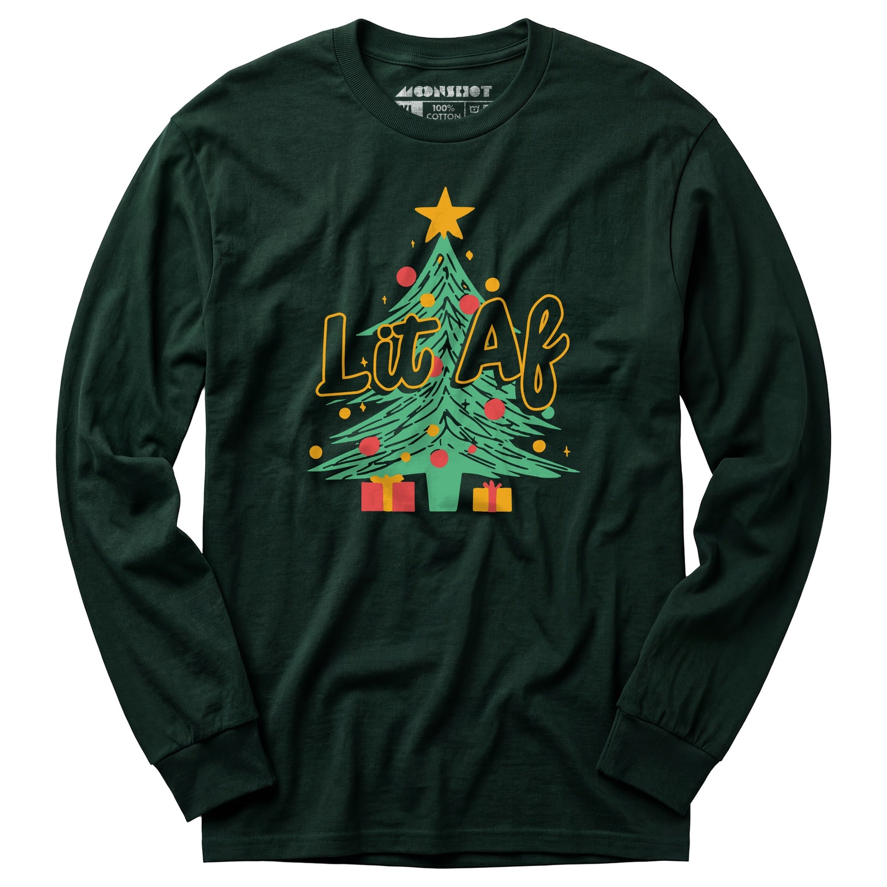 Lit AF Christmas Tree - Long Sleeve T-Shirt