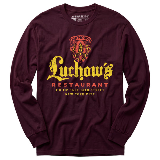 Luchow's - New York City, NY - Vintage Restaurant - Long Sleeve T-Shirt