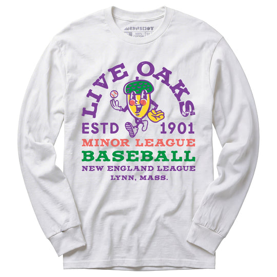 Lynn Live Oaks - Massachusetts - Vintage Defunct Baseball Teams - Long Sleeve T-Shirt