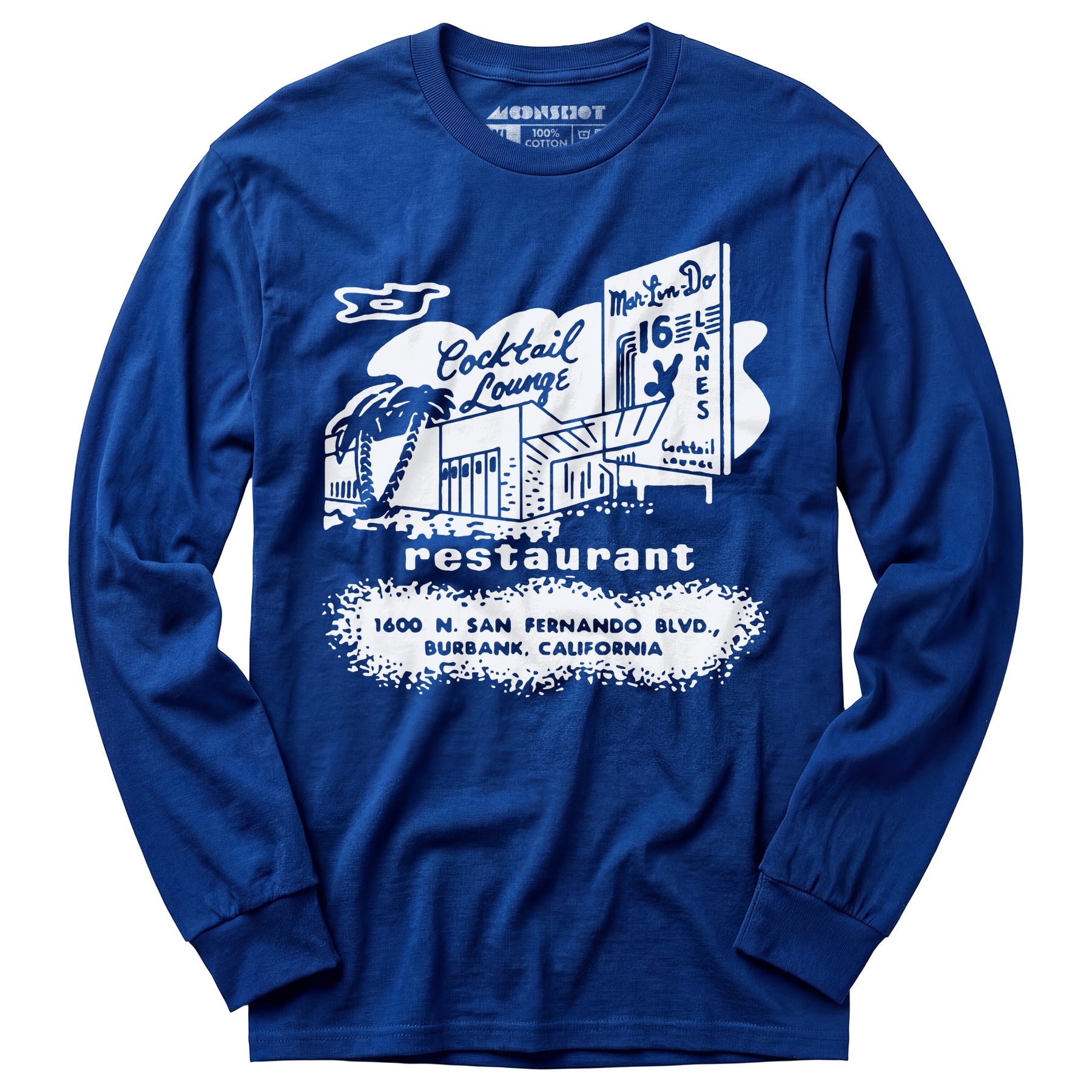 Mar-Lin-Do Lanes - Burbank, CA - Vintage Bowling Alley - Long Sleeve T-Shirt