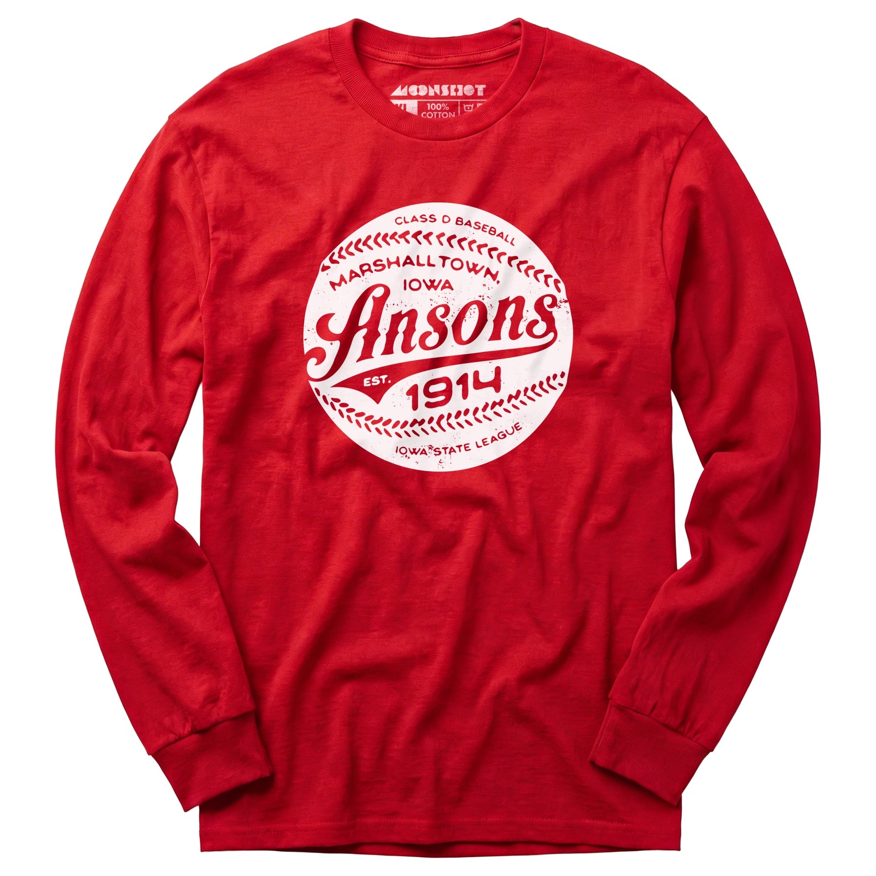 Marshalltown Ansons - Iowa - Vintage Defunct Baseball Teams - Long Sleeve T-Shirt